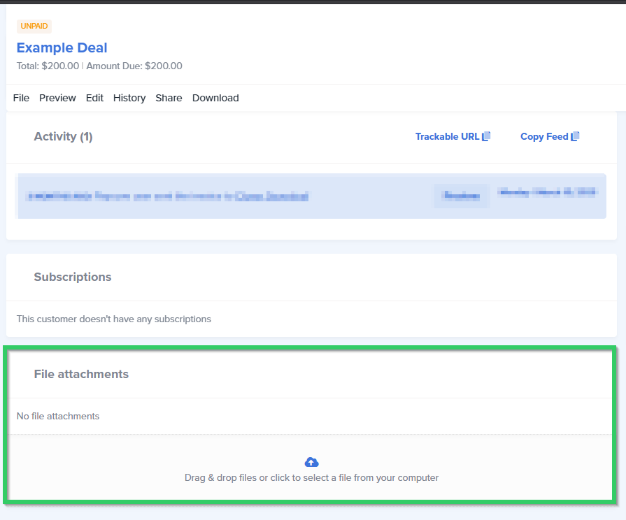 Attaching Files to Invoices