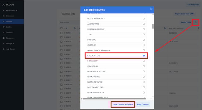checkout-URL-on-table