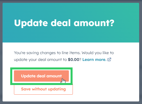 update deal amount modal